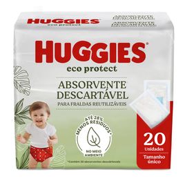 Absorvente Descartável para Fralda HUGGIES Eco Protect - 20 unidades