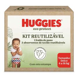 Kit Fralda Reutilizável Huggies Eco Protect Vermelha