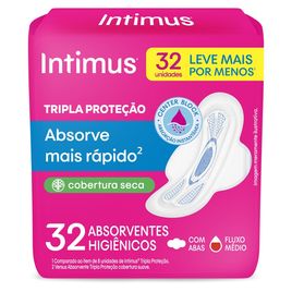 Absorvente Intimus Tripla Proteção Seca com Abas