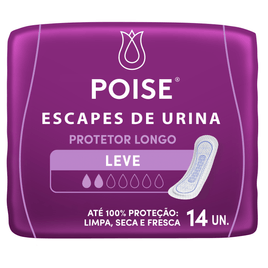Protetor Diário para Escapes de Unira Poise Longo Leve 14un