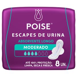 Absorvente para Escapes de Urina Poise Longo Moderado 8un