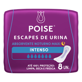 Absorvente para Escapes de Urina Poise Noturno Maxxi 8un