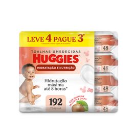 Lenços Huggies Hidratação e Nutrição Contra Assaduras 4x48 Un