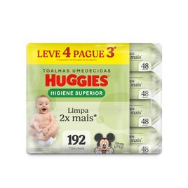 Lenços Huggies Higiene Superior Limpam 2x Mais 4x48 Un